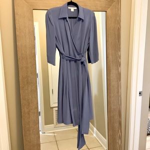 Light Blue Classic Wrap Dress